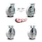 Service Caster 8 Inch Semi Steel Caster Set with 2 Brakes/Swivel Lock 2 Rigid SCC-30CS820-SSB-TLB-BSL-2-R-2 - alternate 3